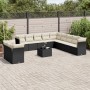 Garden sofa set 12 pieces with black synthetic rattan cushions by , Garden sets - Ref: Foro24-3249725, Price: 801,27 €, Disco...