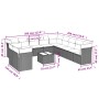 Set Gartensofas 12 Stück Kissen synthetisches Rattan schwarz von , Gartensets - Ref: Foro24-3249725, Preis: 801,27 €, Rabatt: %