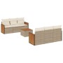 Set sofás de jardín 7 piezas y cojines ratán sintético beige de , Conjuntos de jardín - Ref: Foro24-3227472, Precio: 564,25 €...