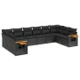 Set de sofás de jardín 10 pzas cojines ratán sintético negro de , Conjuntos de jardín - Ref: Foro24-3227161, Precio: 645,12 €...