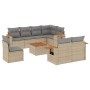 Set mit 9 Gartensofas mit beigen Kissen aus synthetischem Rattan von , Gartensets - Ref: Foro24-3227011, Preis: 683,87 €, Rab...