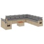 12-teiliges Gartensofa-Set und braune synthetische Rattankissen von , Modulare Sofas für den Außenbereich - Ref: Foro24-32246...