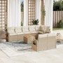 9-piece garden sofa set with beige synthetic rattan cushions by , Modular outdoor sofas - Ref: Foro24-3224651, Price: 726,99 ...