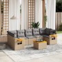 Gartensofa-Set mit beigen Kissen 8 Stück PE-Rattan von , Gartensets - Ref: Foro24-3226654, Preis: 585,45 €, Rabatt: %