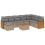 9-teiliges Gartensofa-Set mit beigen synthetischen Rattankissen von , Gartensets - Ref: Foro24-3227935, Preis: 593,01 €, Raba...