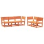 Garden sofa set 5 pieces solid pine wood wax brown by , Garden sets - Ref: Foro24-3216997, Price: 488,99 €, Discount: %