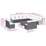 14-teiliges Gartensofa-Set mit beigen synthetischen Rattankissen von , Gartensets - Ref: Foro24-3260574, Preis: 999,25 €, Rab...