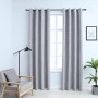 Blackout curtains with metal rings 2 pieces gray 140x245 cm by vidaXL, Curtains and curtains - Ref: Foro24-134466, Price: 32,...