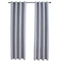 Blackout curtains with metal rings 2 pieces gray 140x245 cm by vidaXL, Curtains and curtains - Ref: Foro24-134466, Price: 32,...