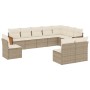 Gartensofa-Set mit beigen Kissen, 10-teilig, synthetisches Rattan von , Gartensets - Ref: Foro24-3227752, Preis: 730,97 €, Ra...