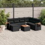 8-teiliges Gartensofa-Set und schwarze synthetische Rattankissen von , Gartensets - Ref: Foro24-3227049, Preis: 499,81 €, Rab...