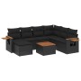 8-teiliges Gartensofa-Set und schwarze synthetische Rattankissen von , Gartensets - Ref: Foro24-3227049, Preis: 499,81 €, Rab...