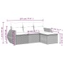 4-piece garden sofa set and gray synthetic rattan cushions by , Garden sets - Ref: Foro24-3221269, Price: 284,28 €, Discount: %