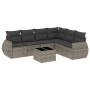 7-piece garden sofa set with gray PE rattan cushions by , Garden sets - Ref: Foro24-3221419, Price: 496,40 €, Discount: %