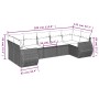 7-teiliges Gartensofa-Set mit grauen PE-Rattan-Kissen von , Modulare Sofas für den Außenbereich - Ref: Foro24-3221789, Preis:...