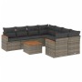 9-teiliges Gartenmöbel-Set und graue synthetische Rattankissen von , Gartensets - Ref: Foro24-3258231, Preis: 574,87 €, Rabat...