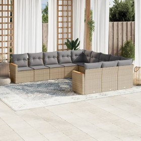 11-teiliges Gartensofa-Set mit beigen synthetischen Rattankissen von , Gartensets - Ref: Foro24-3258832, Preis: 798,49 €, Rab...