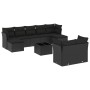 Set de sofás de jardín 10 pzas cojines ratán sintético negro de , Conjuntos de jardín - Ref: Foro24-3218315, Precio: 610,36 €...