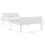 Solid pine wood bed frame white 90x200 cm by vidaXL, Beds and slatted bases - Ref: Foro24-322103, Price: 136,39 €, Discount: %