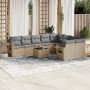 Garden sofa set with beige cushions 10 pieces synthetic rattan by , Garden sets - Ref: Foro24-3220648, Price: 662,93 €, Disco...