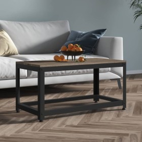 MDF and gray and black iron side table 90x45x45 cm by vidaXL, Coffee table - Ref: Foro24-286083, Price: 67,99 €, Discount: %