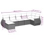 7-teiliges Gartensofa-Set mit grauen PE-Rattan-Kissen von , Modulare Sofas für den Außenbereich - Ref: Foro24-3221679, Preis:...