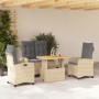 Garden dining set with cushions 4 pieces beige synthetic rattan by , Garden sets - Ref: Foro24-3277431, Price: 554,72 €, Disc...