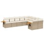 9-teiliges Gartensofa-Set mit beigen synthetischen Rattankissen von , Gartensets - Ref: Foro24-3227143, Preis: 757,05 €, Raba...