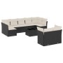 Gartensofa-Set 10-teilig mit schwarzen synthetischen Rattankissen von , Gartensets - Ref: Foro24-3218156, Preis: 615,90 €, Ra...