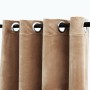 Blackout curtains with rings 2 pcs beige velvet 140x175 cm by vidaXL, Curtains and curtains - Ref: Foro24-134504, Price: 36,2...