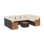 Set de sofás de jardín 10 pzas cojines ratán sintético negro de , Conjuntos de jardín - Ref: Foro24-3227960, Precio: 607,31 €...