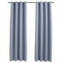 Blackout curtains with metal rings 2 pcs gray 140x175 cm by vidaXL, Curtains and curtains - Ref: Foro24-134426, Price: 30,83 ...