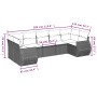 Set of 7-piece garden sofas and beige synthetic rattan cushions by , Modular outdoor sofas - Ref: Foro24-3221787, Price: 664,...