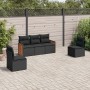 5-teiliges Gartenmöbel-Set und Kissen aus synthetischem Rattan schwarz von , Gartensets - Ref: Foro24-3227525, Preis: 290,67 ...