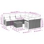 Set aus 8-teiligen Gartensofas und Kissen Kunstrattan schwarz von , Gartensets - Ref: Foro24-3227504, Preis: 541,44 €, Rabatt: %