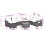 Set mit 9 Gartensofas mit beigen Kissen aus synthetischem Rattan von , Gartensets - Ref: Foro24-3227095, Preis: 602,75 €, Rab...