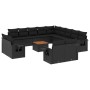 Garden furniture set, 14 pieces with black synthetic rattan cushions. by , Modular outdoor sofas - Ref: Foro24-3224837, Price...