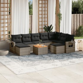 Garden sofa set 10 pieces with gray synthetic rattan cushions by , Modular outdoor sofas - Ref: Foro24-3224849, Price: 646,12...