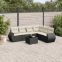 7-teiliges Garten-Esszimmerset und Kissen synthetisches Rattan schwarz von , Gartensets - Ref: Foro24-3221415, Preis: 495,91 ...