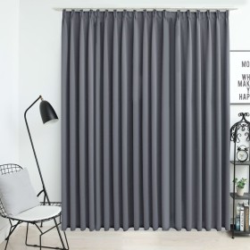 Blackout curtain with gray hooks 290x245 cm by vidaXL, Curtains and curtains - Ref: Foro24-134433, Price: 31,99 €, Discount: %