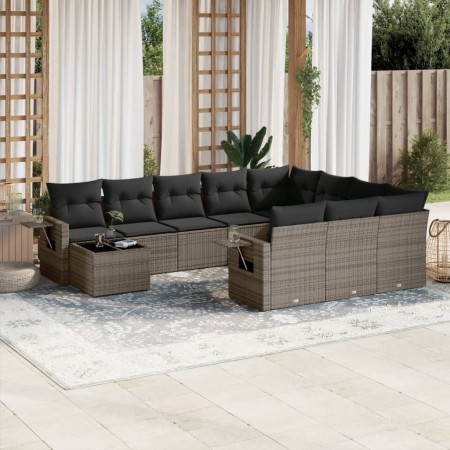 Set mit 11 Gartensofas und Kissen synthetisches Rattangrau von , Gartensets - Ref: Foro24-3220729, Preis: 715,18 €, Rabatt: %