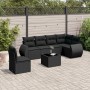 7-teiliges Garten-Esszimmerset und Kissen synthetisches Rattan schwarz von , Gartensets - Ref: Foro24-3221434, Preis: 468,31 ...