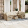 Set Gartensofas mit beigen Kissen 10 Stück synthetisches Rattan von , Gartensets - Ref: Foro24-3252945, Preis: 892,11 €, Raba...