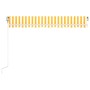 Toldo retráctil automático amarillo y blanco 450x350 cm de , Toldos - Ref: Foro24-3069008, Precio: 525,79 €, Descuento: %