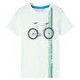 Children's short-sleeved t-shirt in ecru color 140 by , Kids T-shirts - Ref: Foro24-12148, Price: 9,35 €, Discount: %