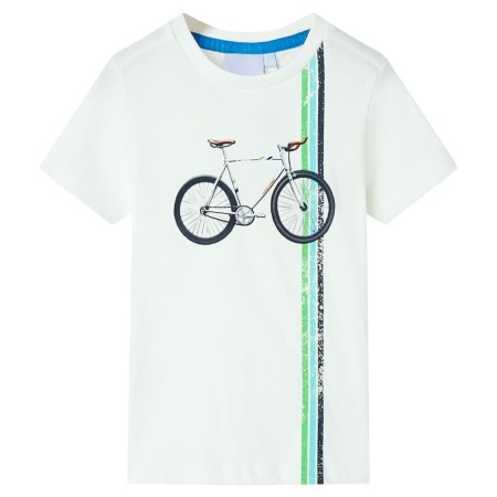 Children's short-sleeved t-shirt in ecru color 140 by , Kids T-shirts - Ref: Foro24-12148, Price: 9,99 €, Discount: %