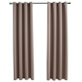 Blackout curtains with metal rings 2 pcs taupe 140x175 cm by vidaXL, Curtains and curtains - Ref: Foro24-134434, Price: 30,83...