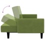 2-Sitzer-Schlafsofa aus hellgrünem Samt von , Sofas - Ref: Foro24-375777, Preis: 247,37 €, Rabatt: %