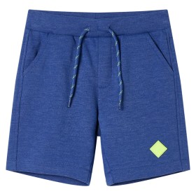 Pantalones cortos infantiles con cordón azul mélange 140 de , Pantalones de niños - Ref: Foro24-11908, Precio: 10,37 €, Descu...