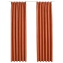 Blackout curtains with hooks 2 pieces rust color 140x175 cm by vidaXL, Curtains and curtains - Ref: Foro24-134473, Price: 33,...